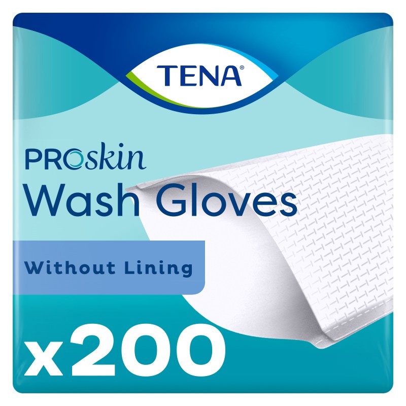 TENA Wash Gloves ProSkin  Gant sec doux pour la toilette quotidienne