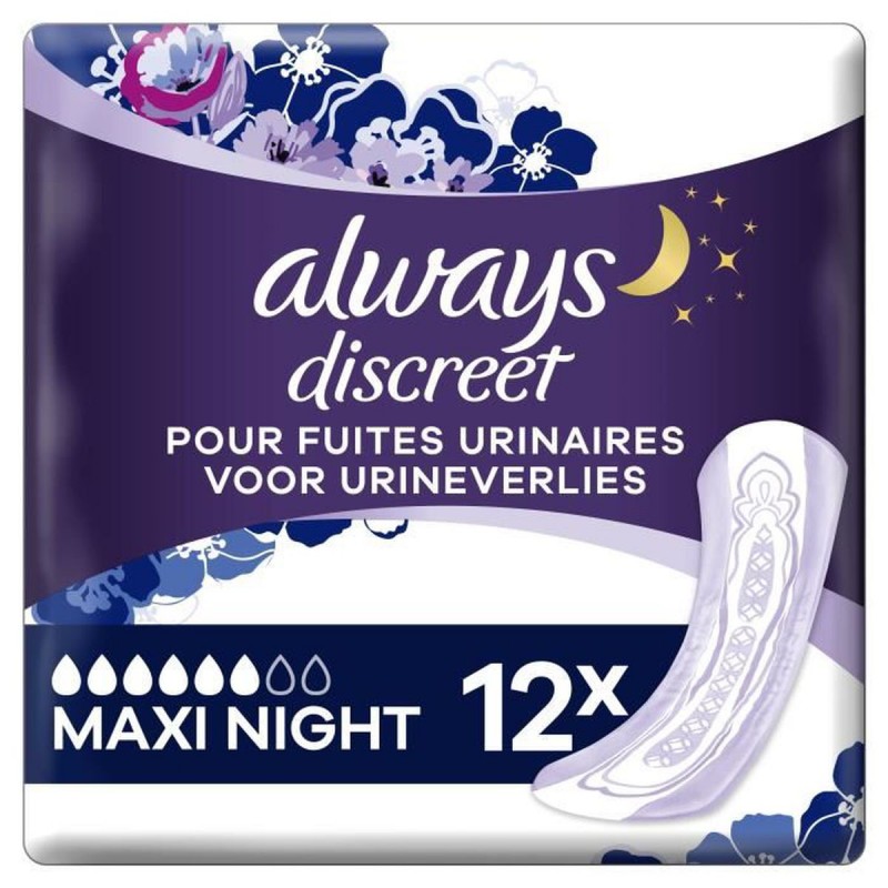 ALWAYS Discreet Maxi Night : protection urinaire femme - Liv 24h