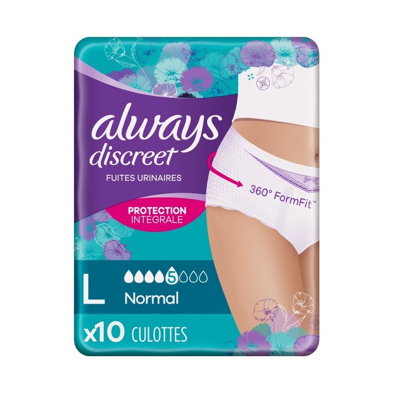 Culotte ALWAYS Discreet Normal L Protection Urinaire Femme Liv H