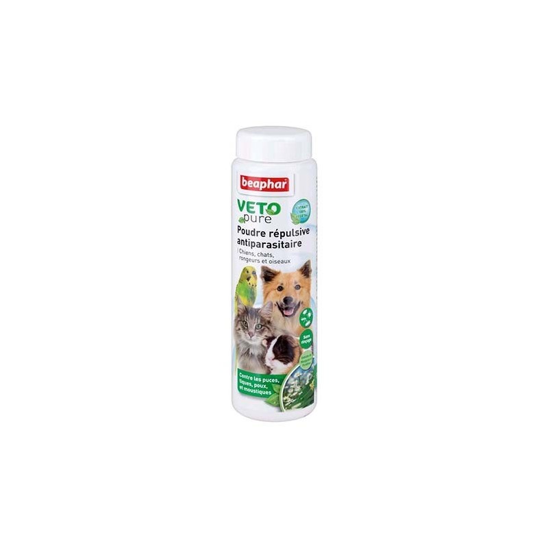 Poudre Repulsive Antiparasitaire Chiens Chats Rongeurs Et Oiseaux 60 G