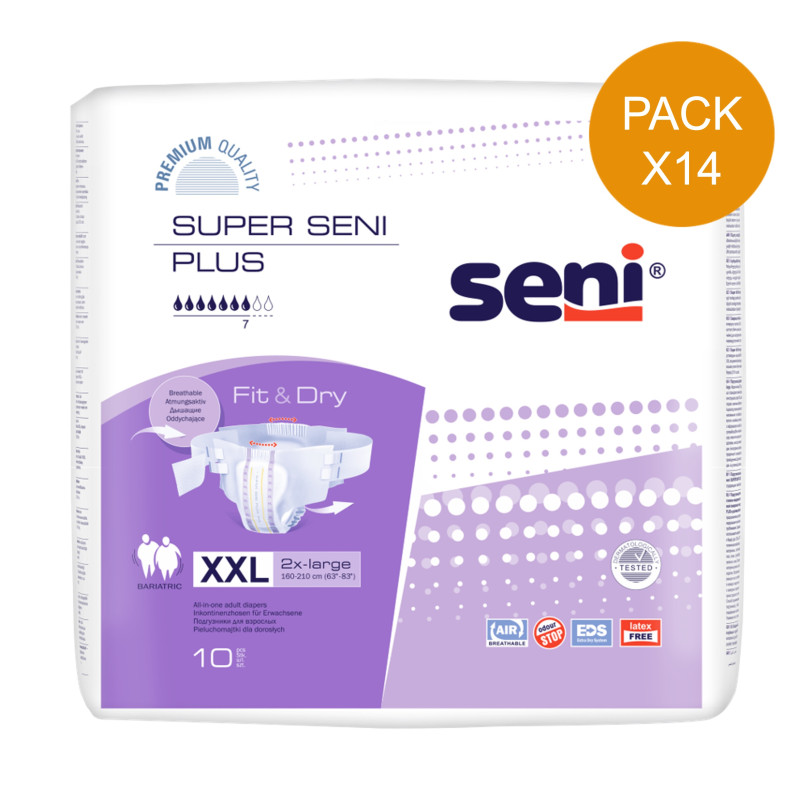 Seni Super Plus XXL - Pack de 14 sachets - Couches adulte Super Seni - 1