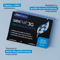 Complément alimentaire érection & sexualité - Sexnat 3G NaturAvignon - 2